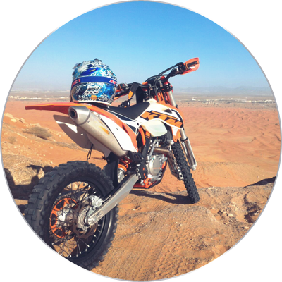 Riding motocross bicycle in Dubai